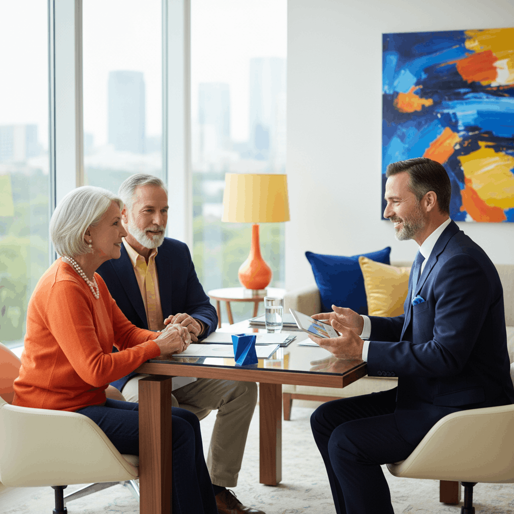 couple meeting with financial advisor