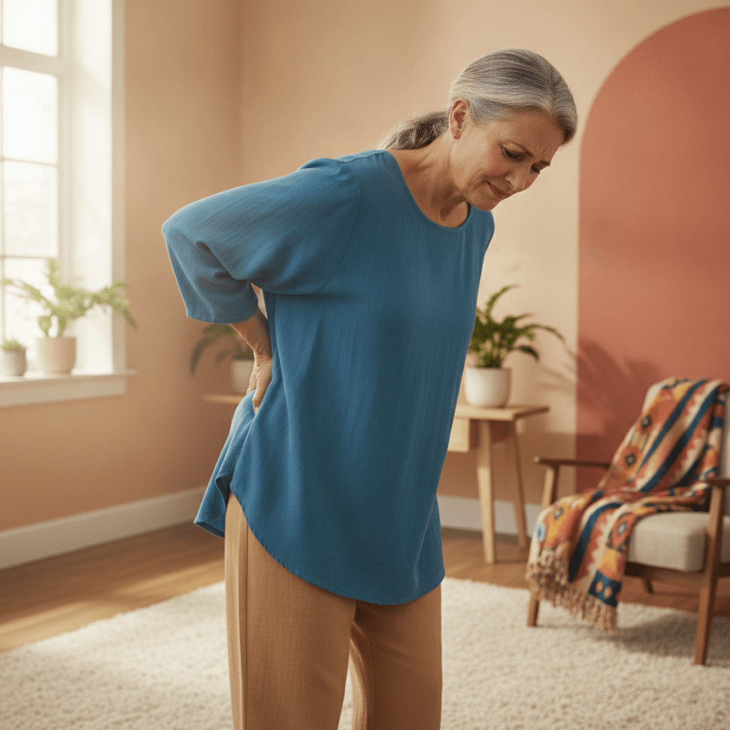woman holding her back due to back pain